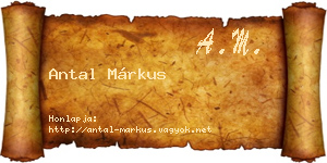Antal Márkus névjegykártya